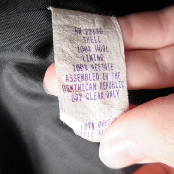 Herman Kay Double Breasted Wool Peacoat Size S Black Notched Collar - Picture 6 of 10